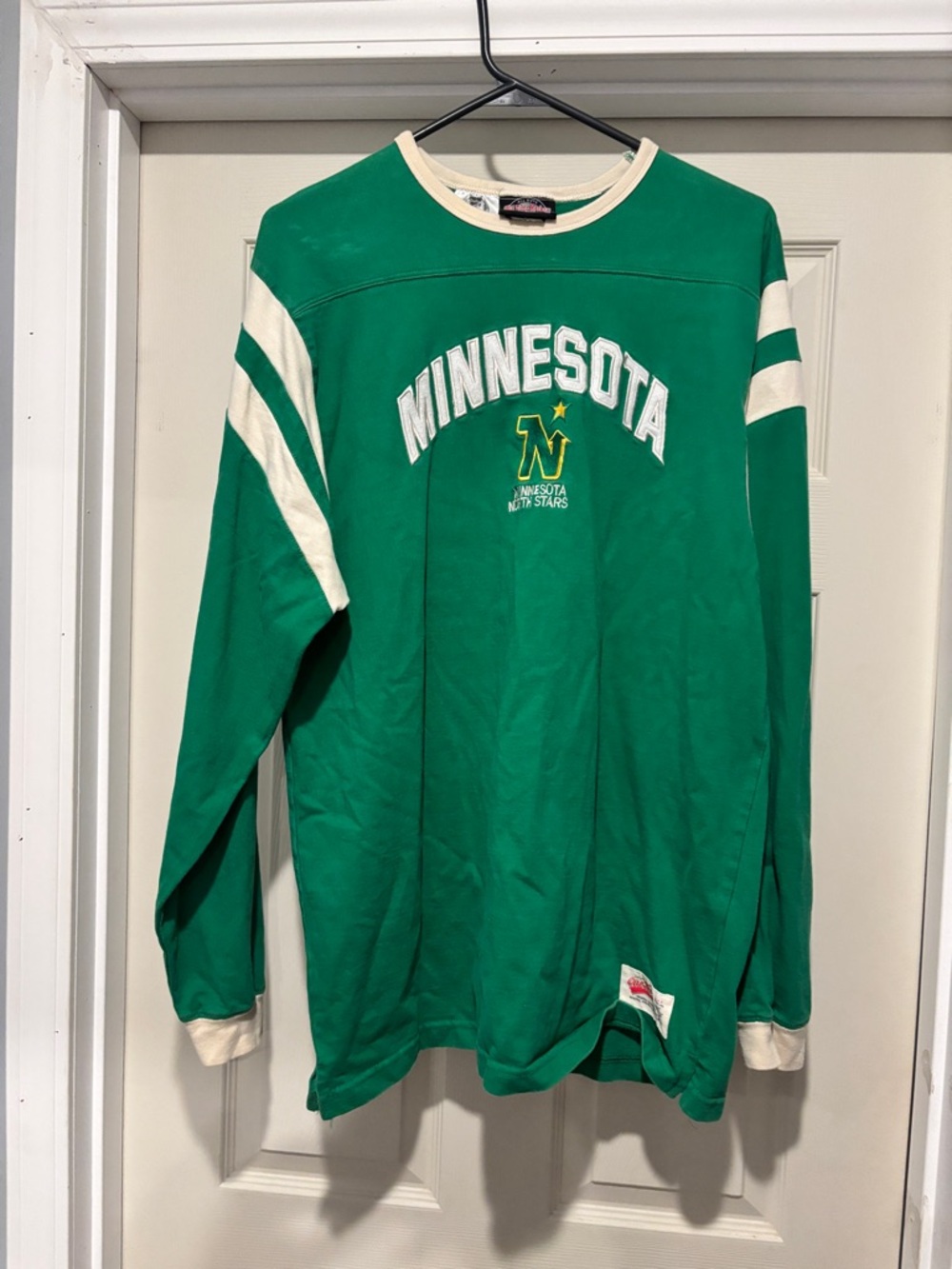 Minnesota North Stars Green Long-Sleeve Crewneck men’s size L